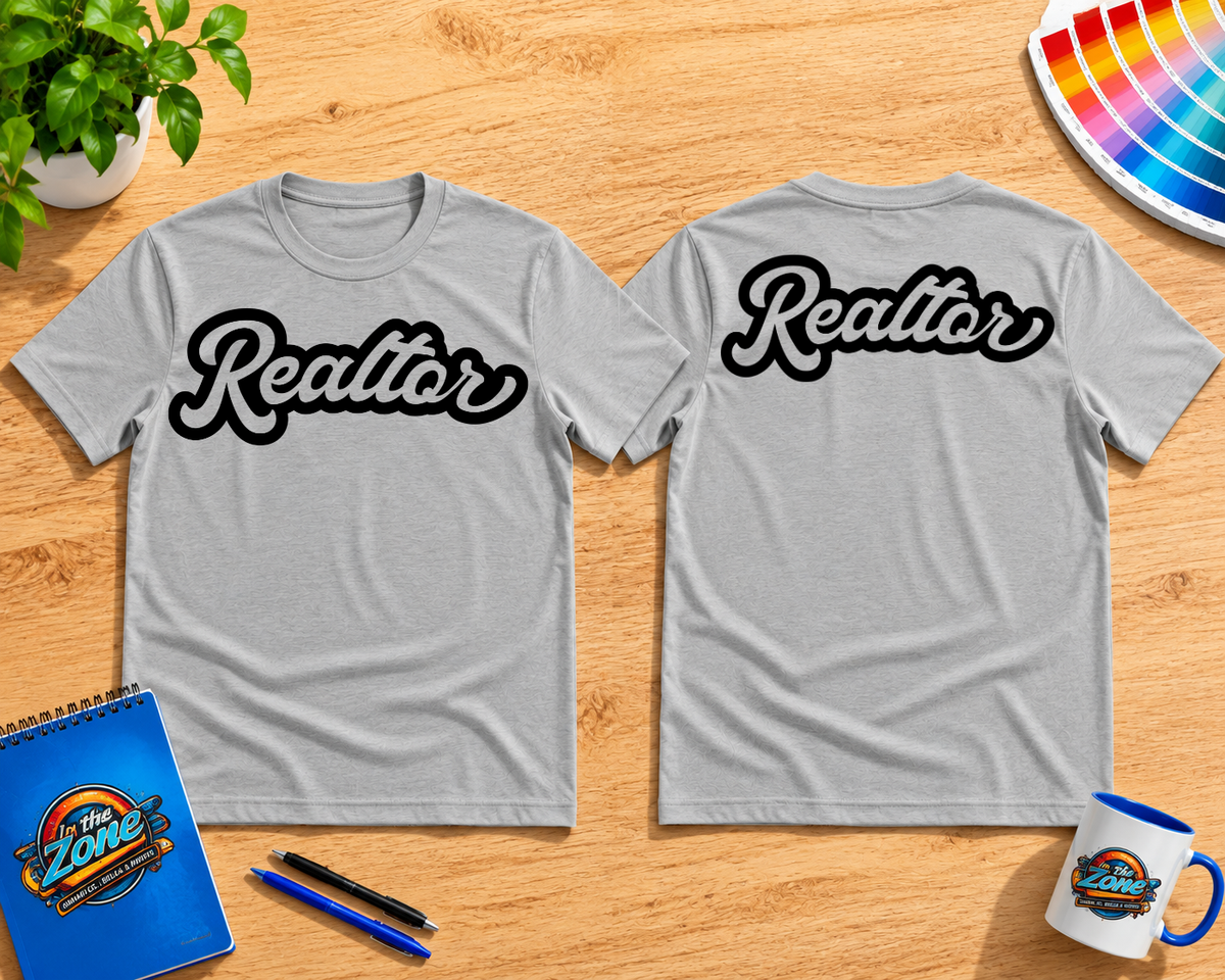 Realtor Retro Script Graphic T-Shirt – Real Estate Agent Shirt