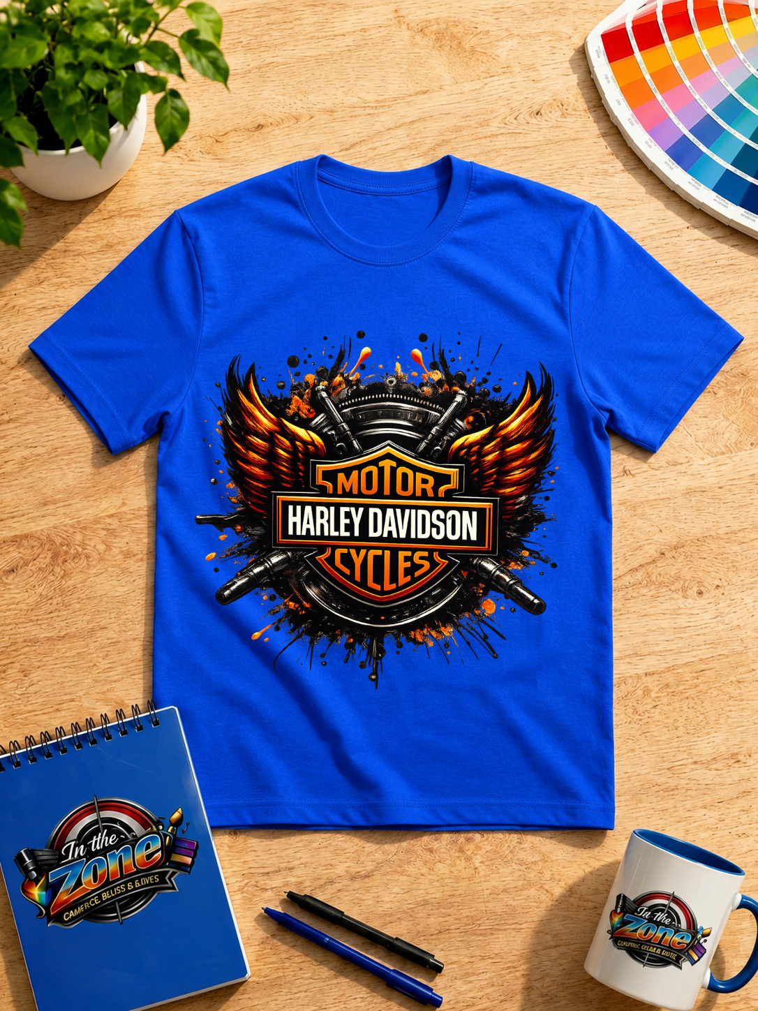 Harley-Davidson Motorcycle Wings Graphic T-Shirt – Biker Tee