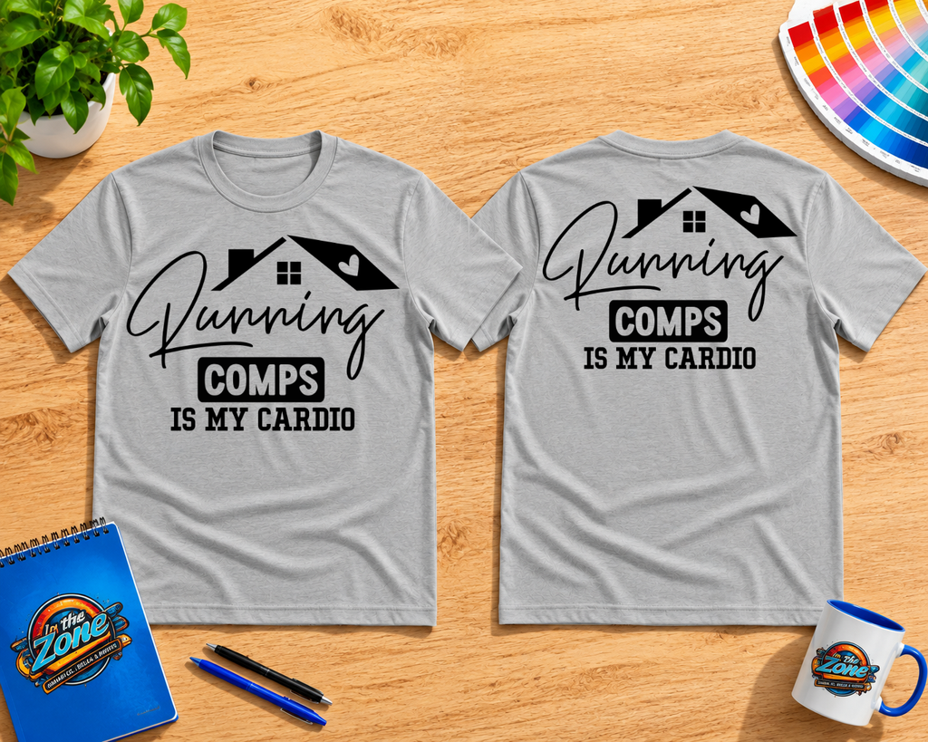 Running Comps Is My Cardio Realtor Graphic T-Shirt – Funny Real Estate Agent Shirt