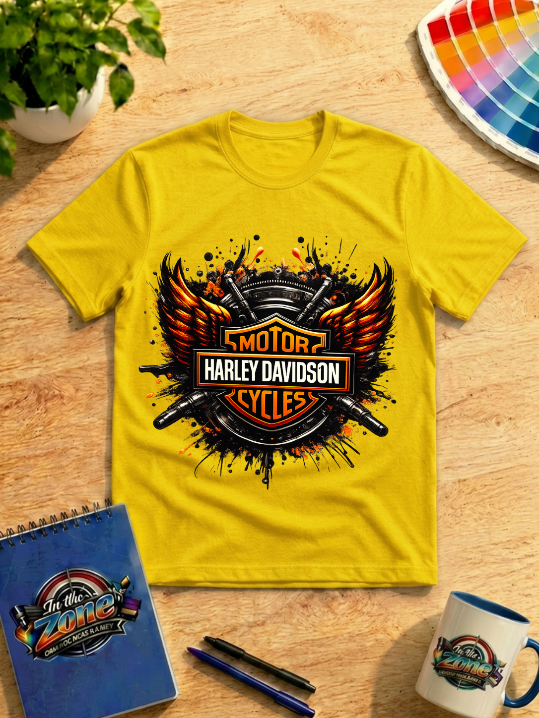 Harley-Davidson Motorcycle Wings Graphic T-Shirt – Biker Tee