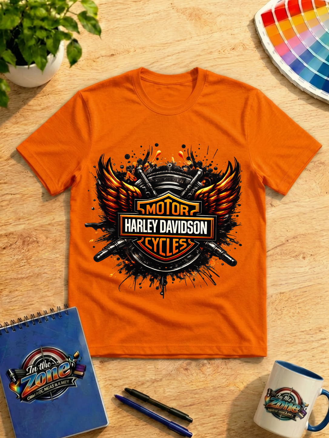 Harley-Davidson Motorcycle Wings Graphic T-Shirt – Biker Tee