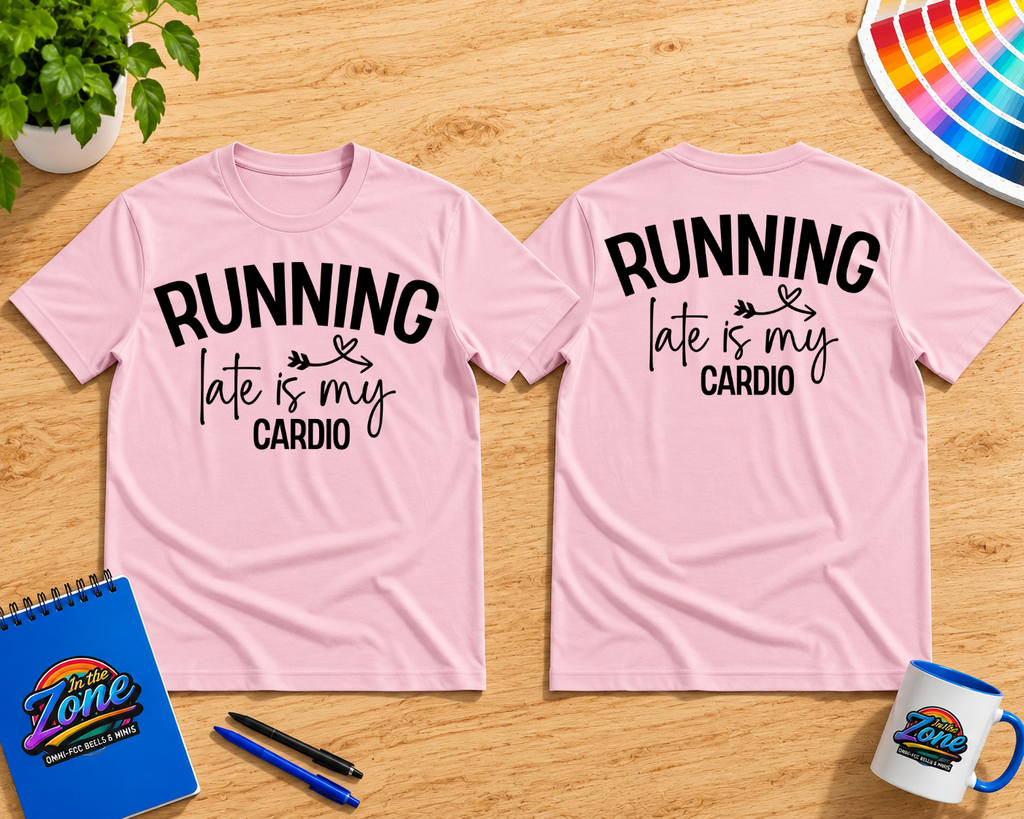 Running Late Is My Cardio Graphic T-Shirt – Funny Realtor & Real Estate Agent Shirt