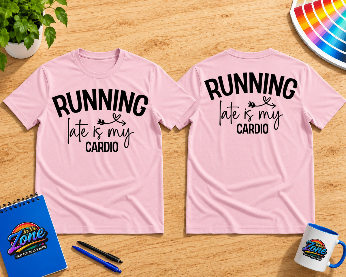 Running Late Is My Cardio Graphic T-Shirt – Funny Realtor & Real Estate Agent Shirt