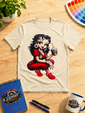 Retro Glam Coffee Girl Graphic T-Shirt – Sassy Coffee Lover Tee