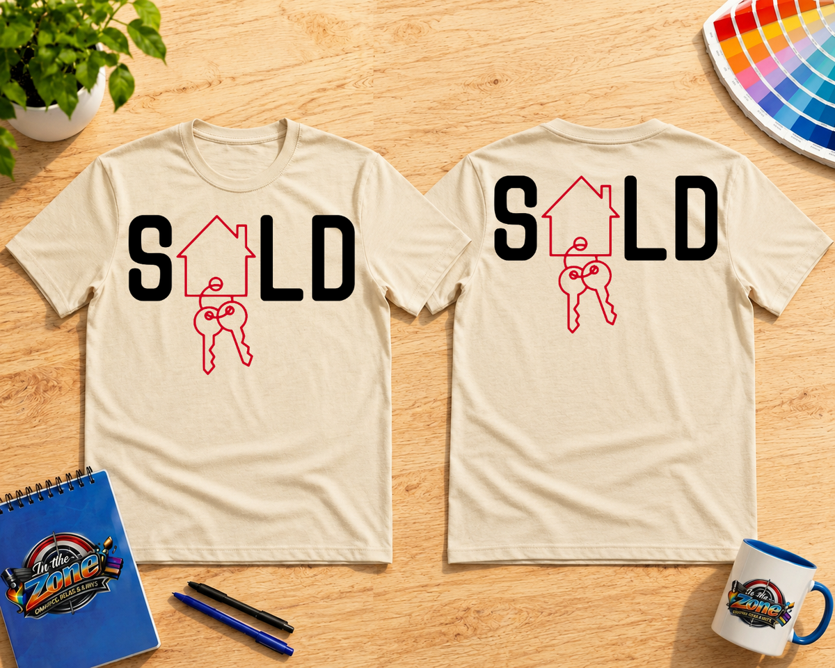 SOLD House & Keys Graphic T-Shirt – Realtor Real Estate Agent Shirt