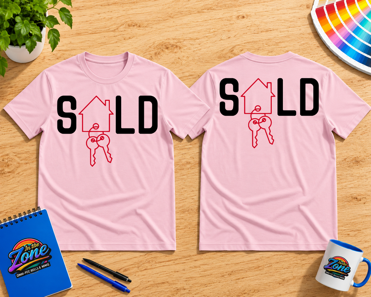 SOLD House & Keys Graphic T-Shirt – Realtor Real Estate Agent Shirt