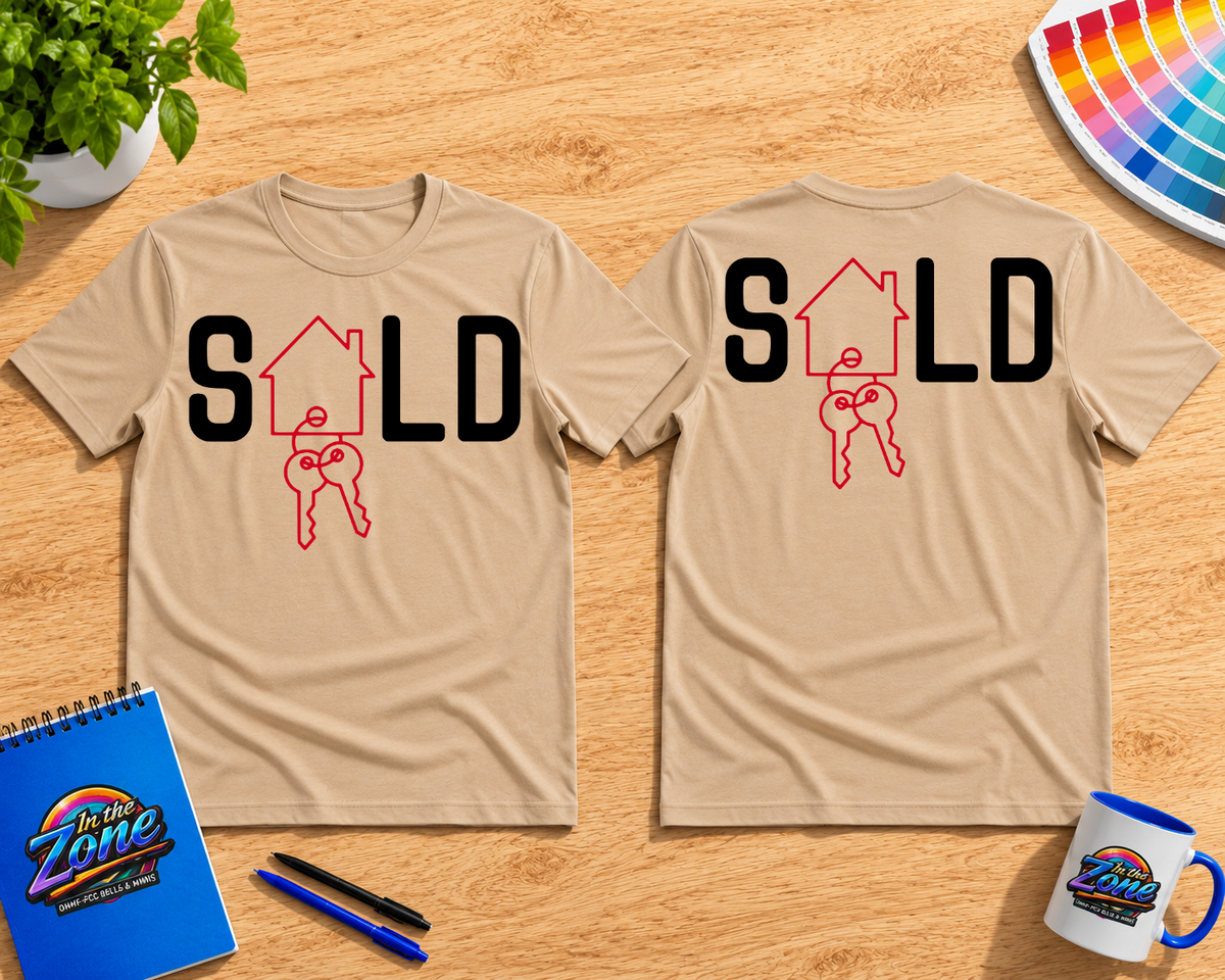 SOLD House & Keys Graphic T-Shirt – Realtor Real Estate Agent Shirt