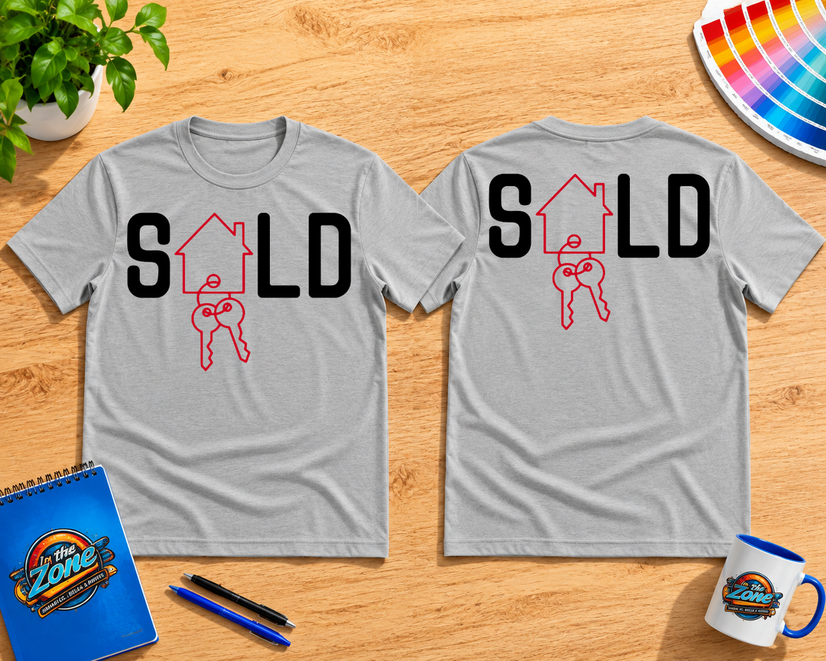 SOLD House & Keys Graphic T-Shirt – Realtor Real Estate Agent Shirt