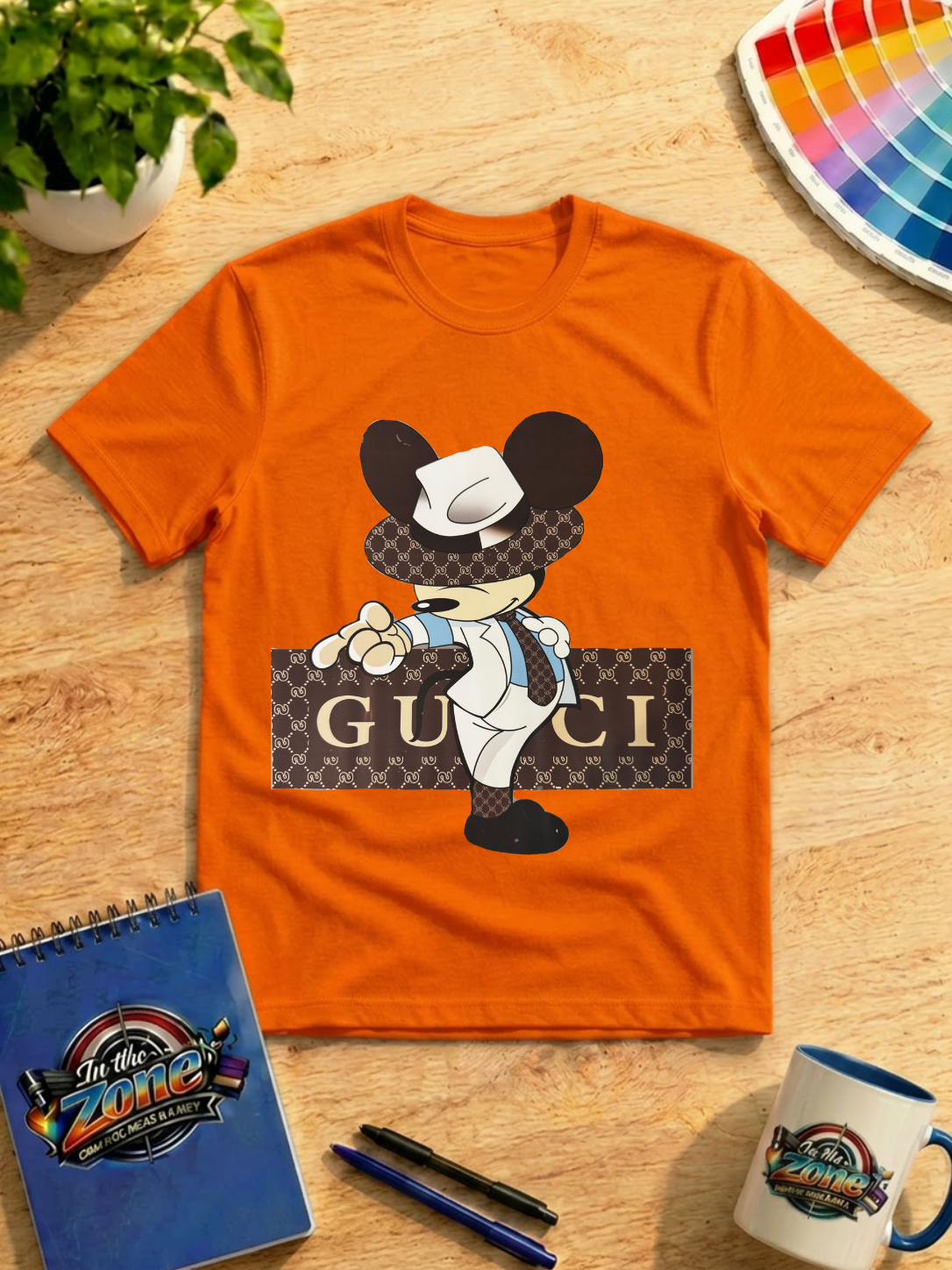Designer-Inspired Mouse Graphic T-Shirt – Luxury Fashion Cartoon Tee