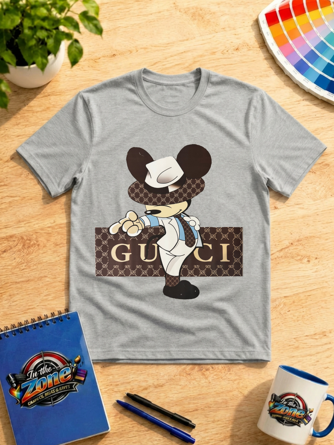 Designer-Inspired Mouse Graphic T-Shirt – Luxury Fashion Cartoon Tee