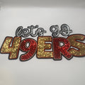 Let’s Go 49ers Red & Gold Sequin Patch