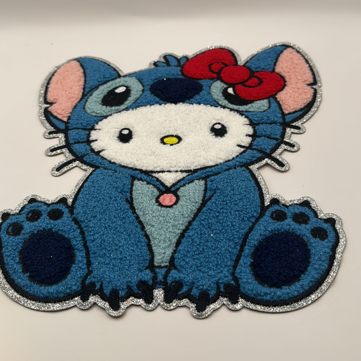 Hello Kitty in Stitch Costume Chenille Patch – Blue Character Patch