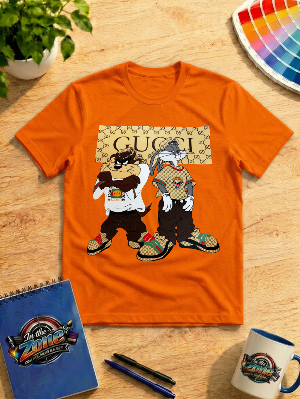 Luxury Drip Cartoon Duo Streetwear Graphic T-Shirt