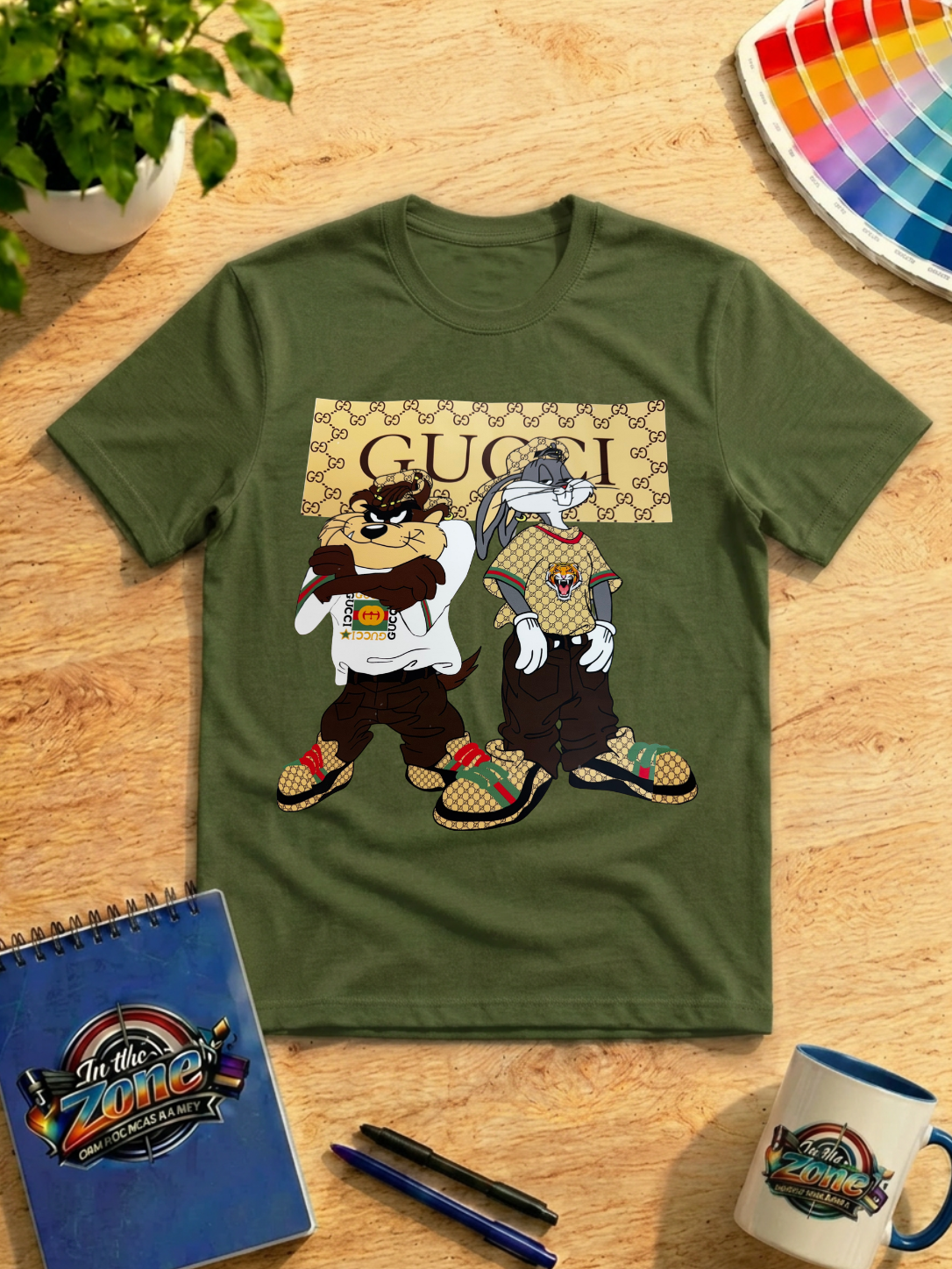 Luxury Drip Cartoon Duo Streetwear Graphic T-Shirt