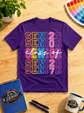 Class of 2027 Senior Shirt – Colorful Retro Senior Graduation Graphic Tee