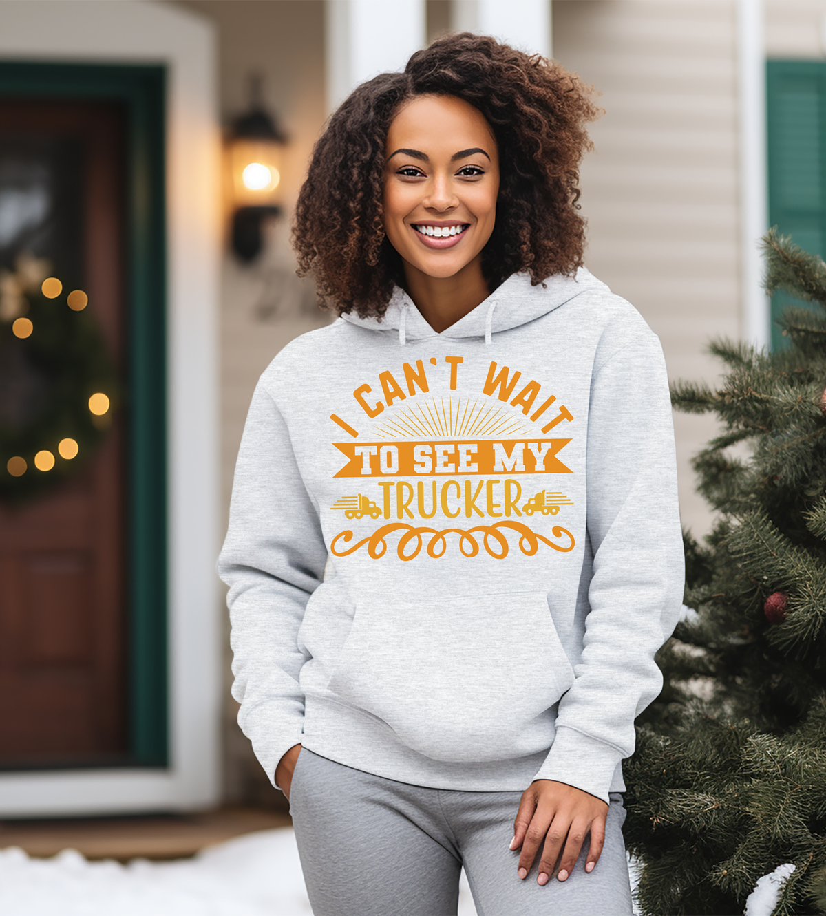I Can't Wait to See My Trucker Graphic Shirt | Trucker Wife & Girlfriend Gift