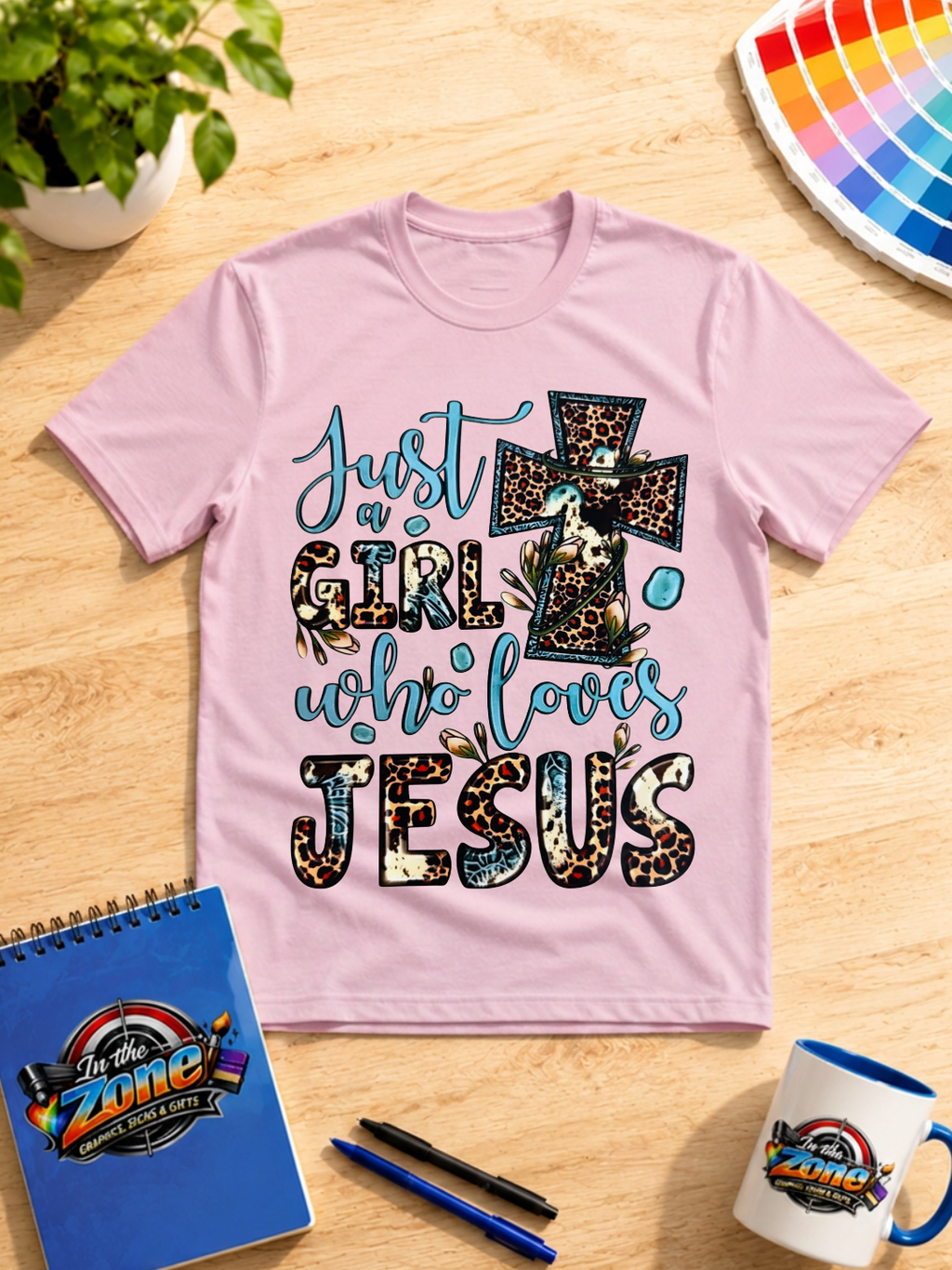 Just a Girl Who Loves Jesus Graphic T-Shirt – Christian Faith Tee