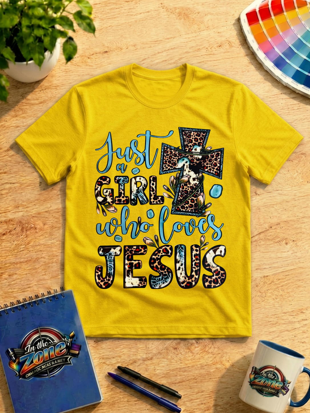 Just a Girl Who Loves Jesus Graphic T-Shirt – Christian Faith Tee