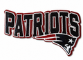 New England Patriots Sequin Logo Patch – Red, Navy & White Football Patch