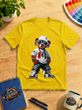 Mexico Pride White Streetwear Teddy Bear Graphic T-Shirt – Mexican Flag Tee