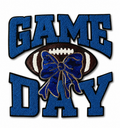 Game Day Football Chenille Patch - Blue
