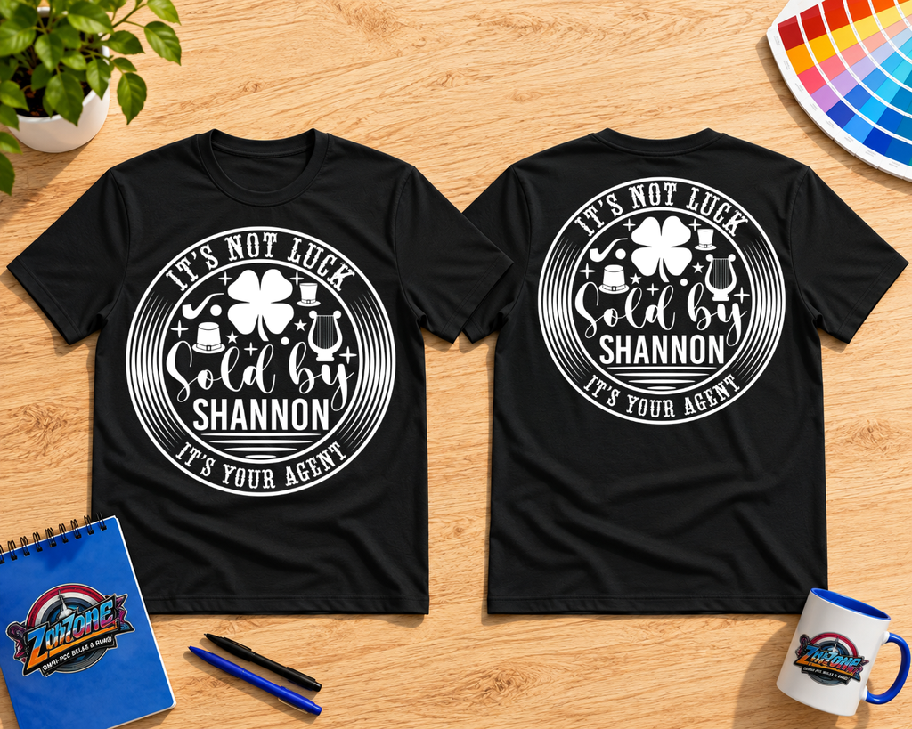 It’s Not Luck, Sold by Shannon – Realtor Graphic T-Shirt | Real Estate Agent Shirt