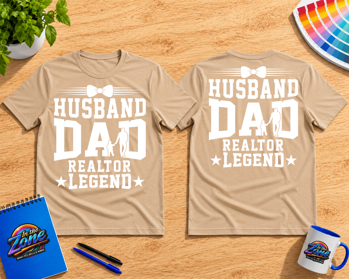 Husband Dad Realtor Legend Graphic T-Shirt | Real Estate Agent Dad Shirt