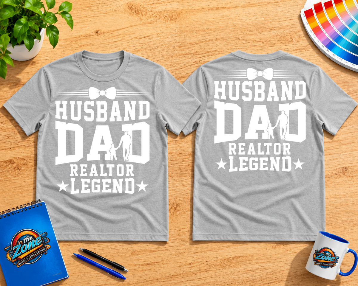 Husband Dad Realtor Legend Graphic T-Shirt | Real Estate Agent Dad Shirt