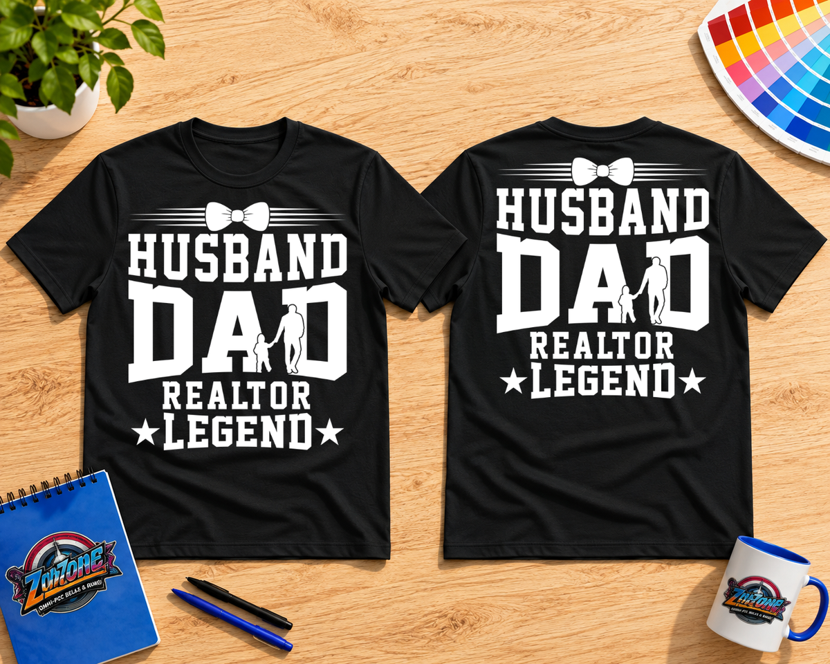 Husband Dad Realtor Legend Graphic T-Shirt | Real Estate Agent Dad Shirt