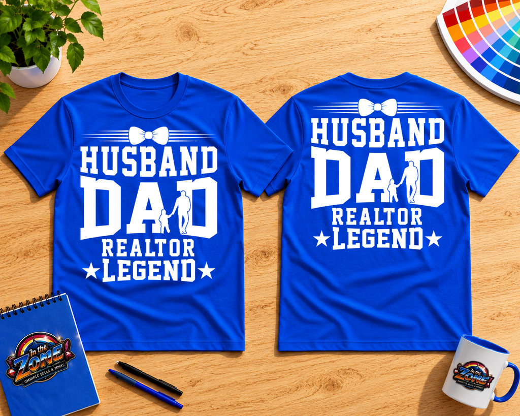 Husband Dad Realtor Legend Graphic T-Shirt | Real Estate Agent Dad Shirt