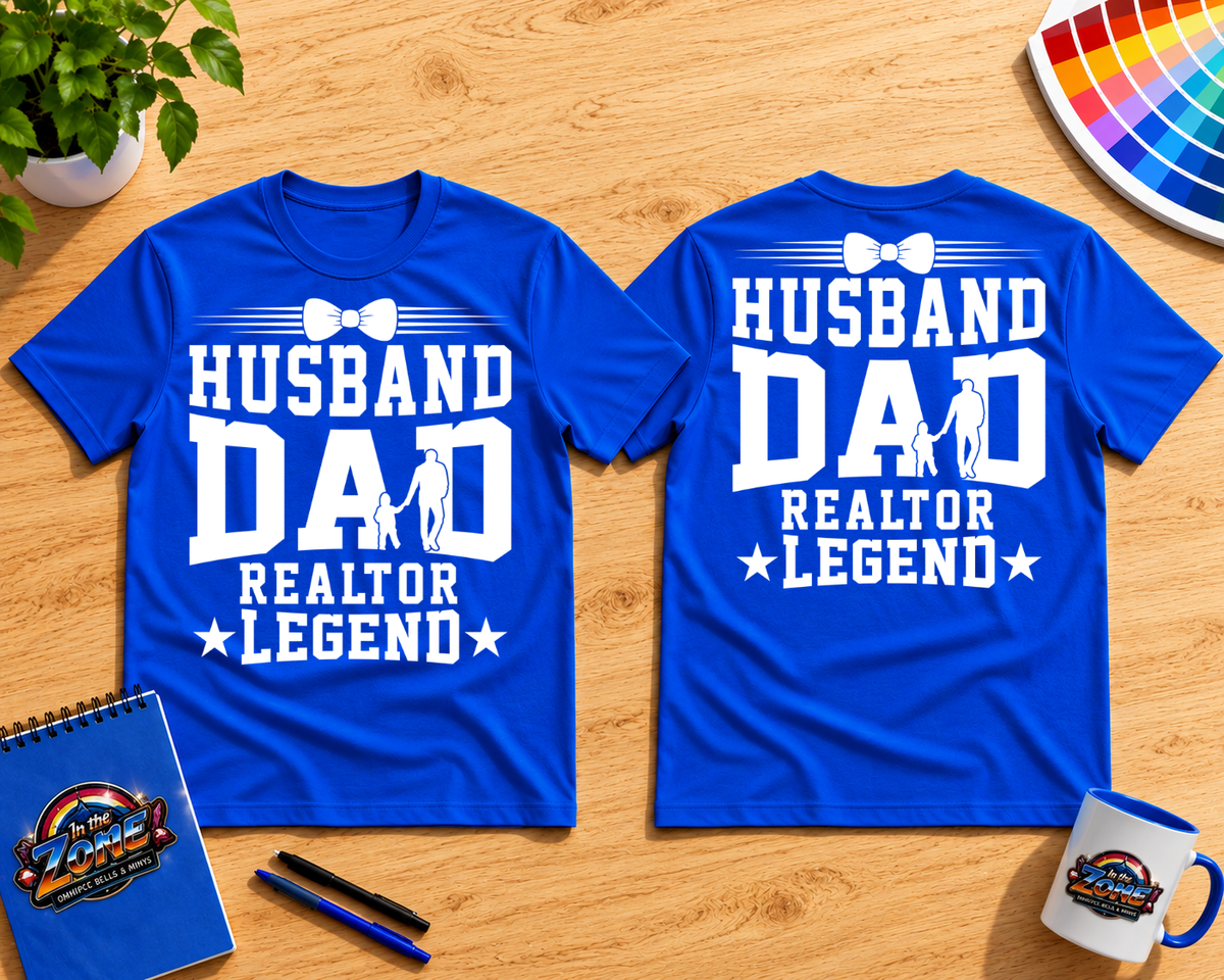 Husband Dad Realtor Legend Graphic T-Shirt | Real Estate Agent Dad Shirt