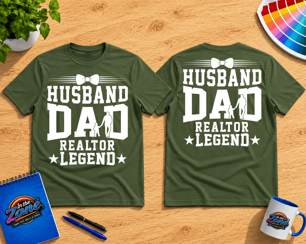 Husband Dad Realtor Legend Graphic T-Shirt | Real Estate Agent Dad Shirt