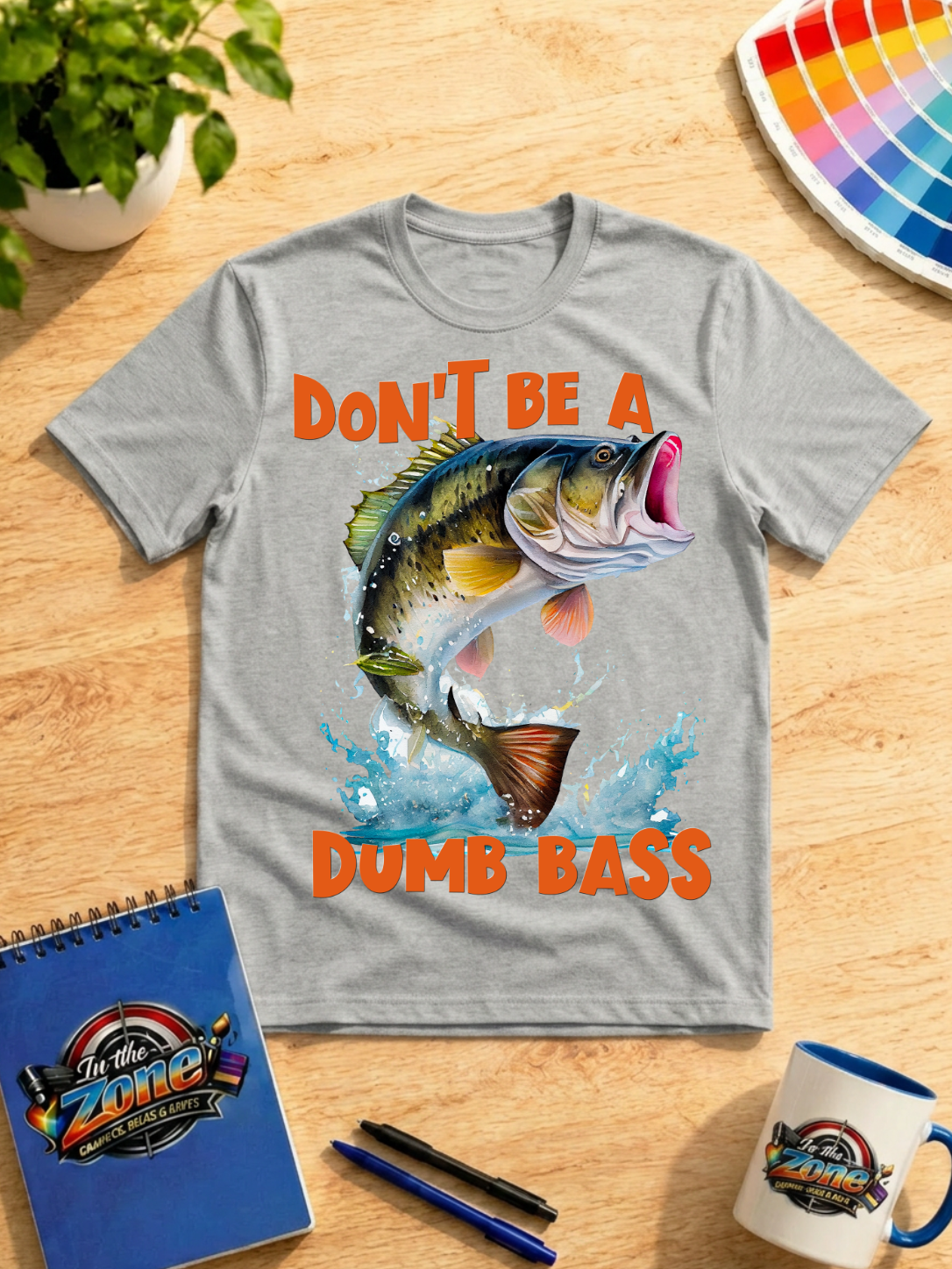 Don't Be a Dumb Bass – Funny Fishing Graphic T-Shirt | Bass Fishing Gift