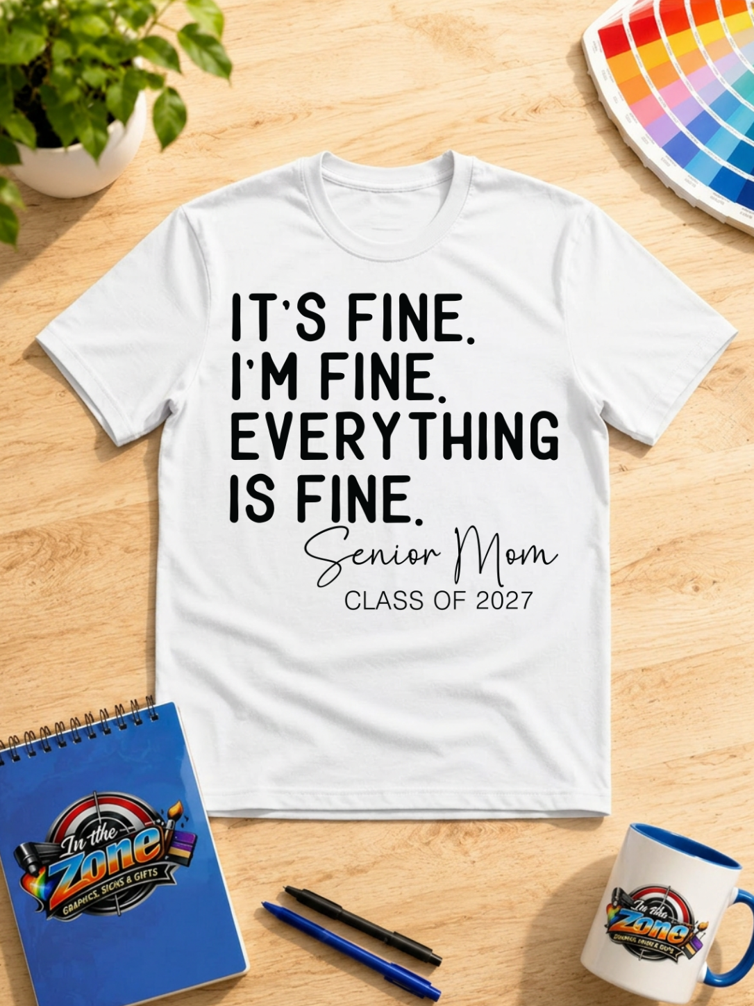 It’s Fine, I’m Fine, Everything Is Fine – Senior Mom Class of 2027 Shirt