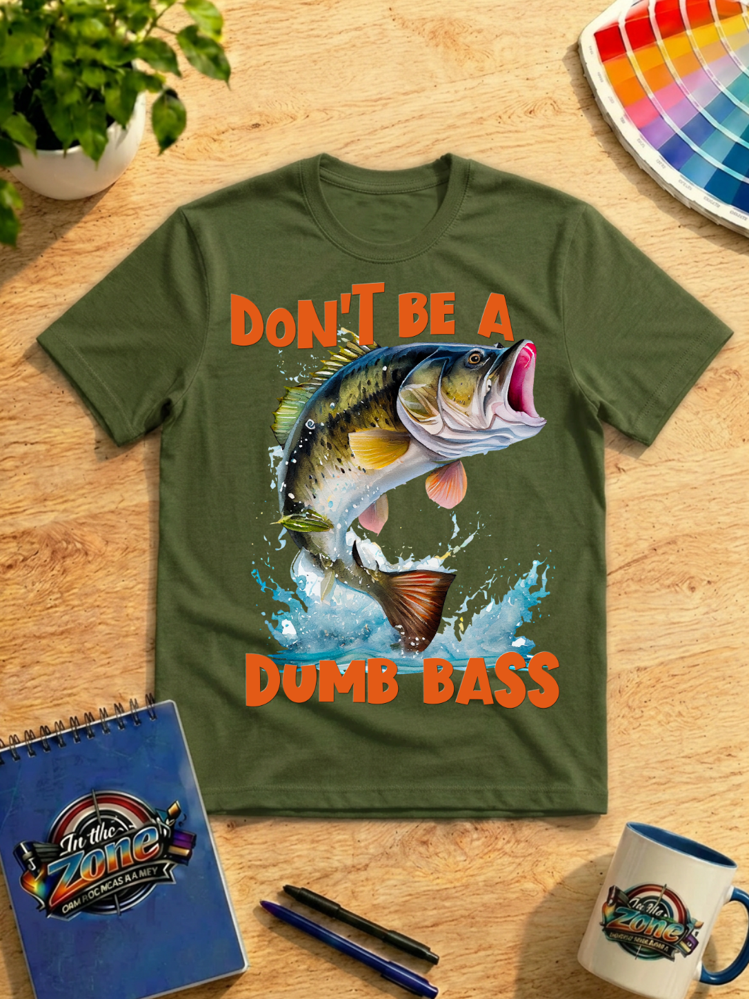 Don't Be a Dumb Bass – Funny Fishing Graphic T-Shirt | Bass Fishing Gift