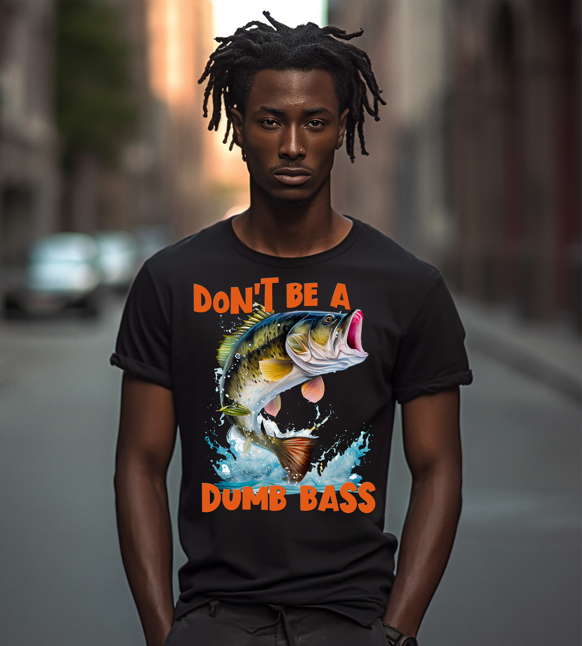 Don't Be a Dumb Bass – Funny Fishing Graphic T-Shirt | Bass Fishing Gift