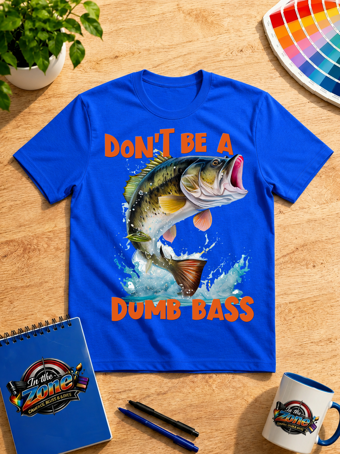 Don't Be a Dumb Bass – Funny Fishing Graphic T-Shirt | Bass Fishing Gift