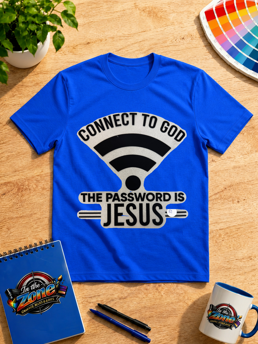 Connect to God – The Password Is Jesus Christian Faith Graphic Shirt
