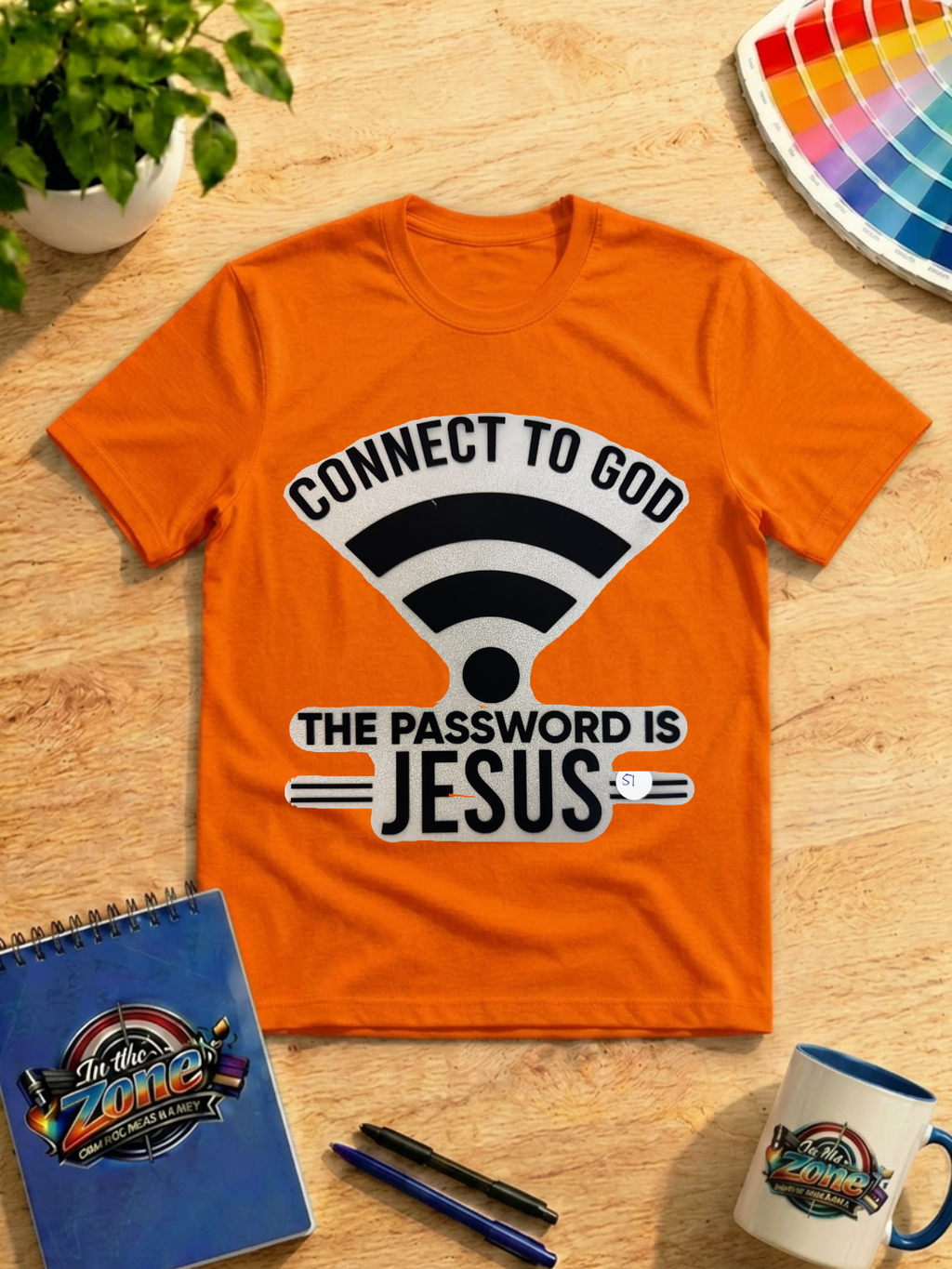 Connect to God – The Password Is Jesus Christian Faith Graphic Shirt