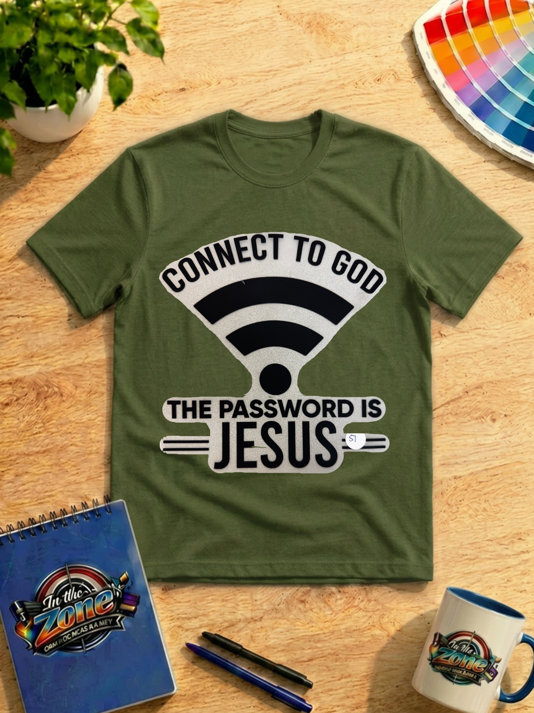 Connect to God – The Password Is Jesus Christian Faith Graphic Shirt
