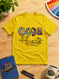 God Is My Refuge & Strength Psalm 46:1 Christian Graphic T-Shirt