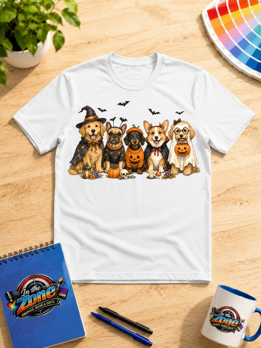 Halloween Dogs in Costumes Shirt – Cute Spooky Dog Lover Graphic Tee