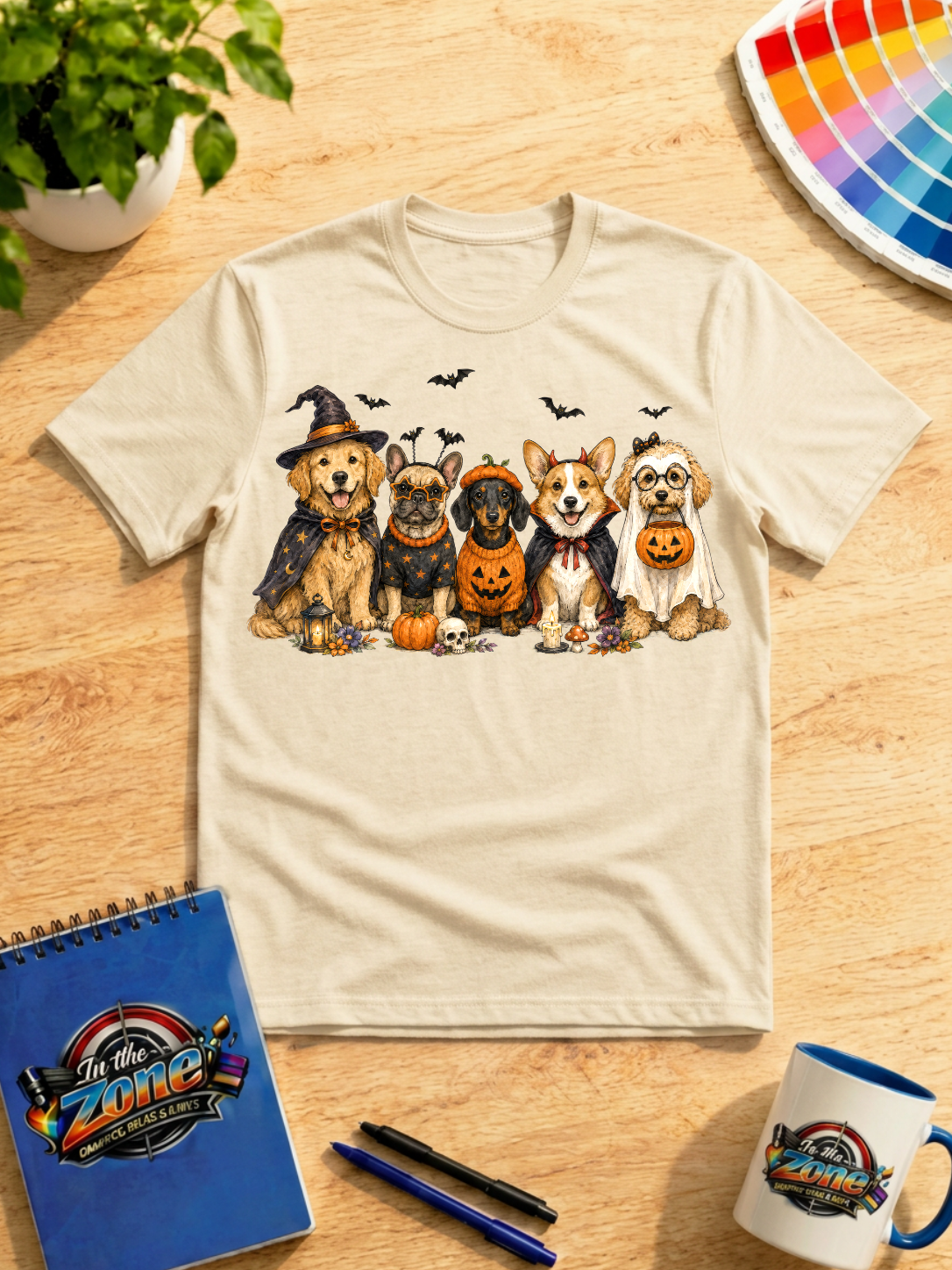 Halloween Dogs in Costumes Shirt – Cute Spooky Dog Lover Graphic Tee