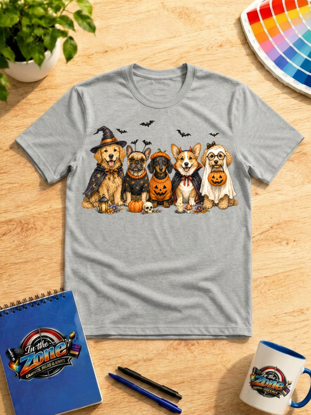 Halloween Dogs in Costumes Shirt – Cute Spooky Dog Lover Graphic Tee