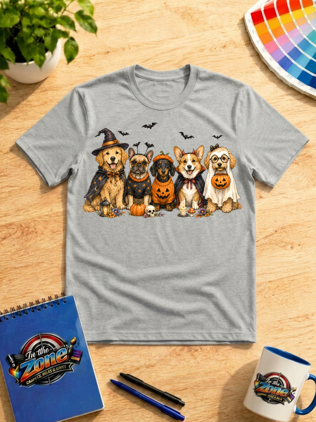 Halloween Dogs in Costumes Shirt – Cute Spooky Dog Lover Graphic Tee
