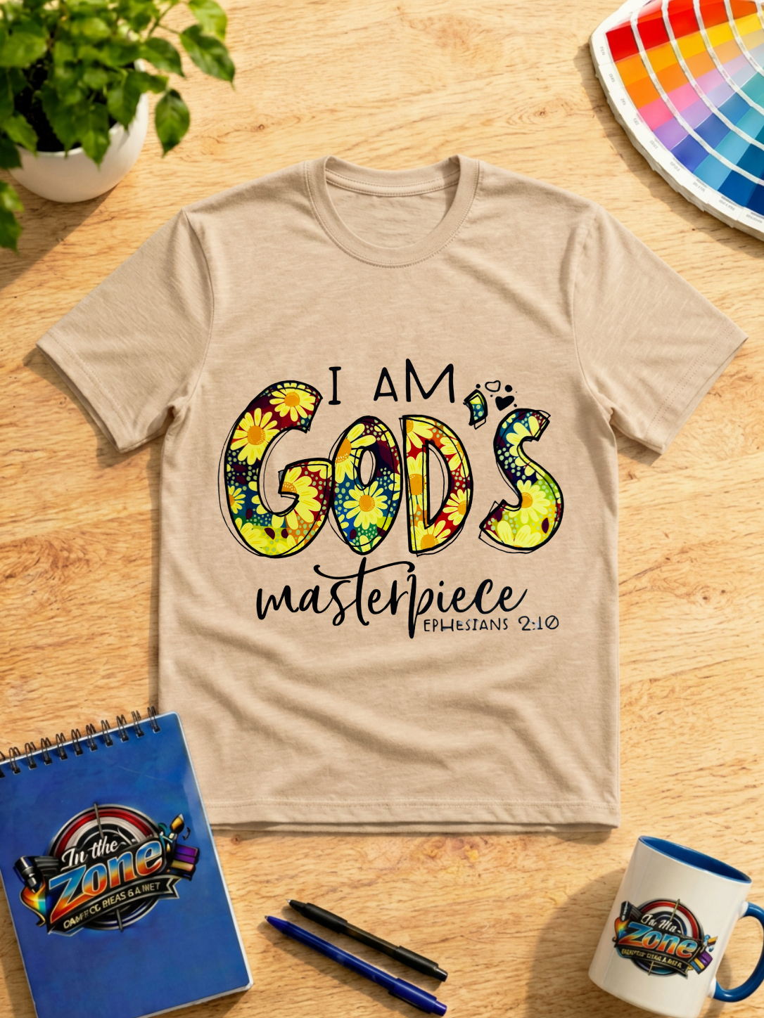 I Am God’s Masterpiece Ephesians 2:10 Christian Graphic T-Shirt