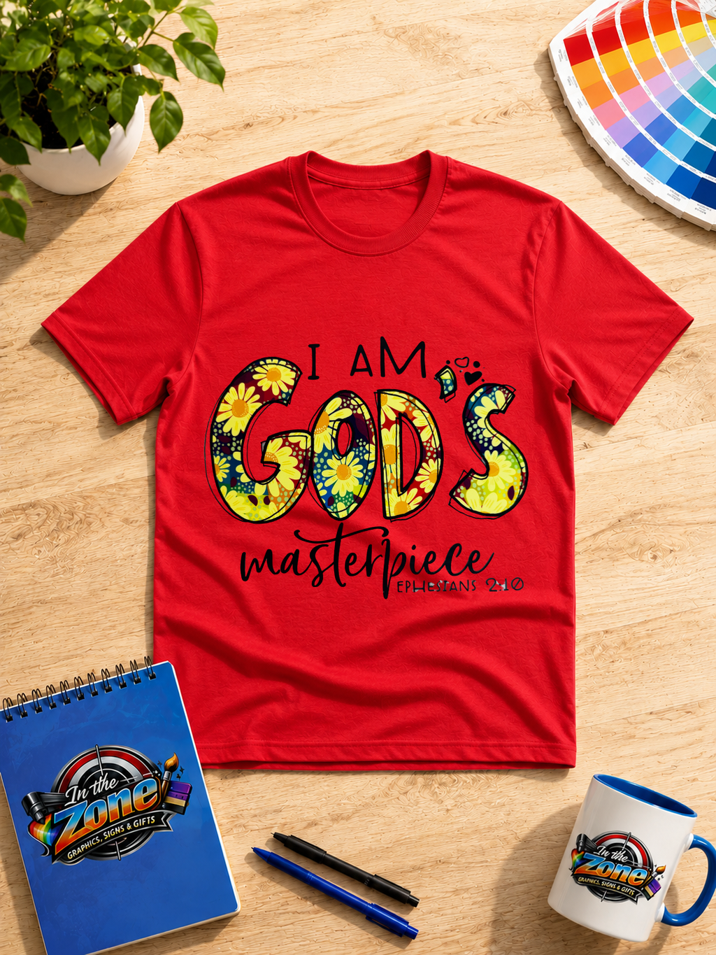 I Am God’s Masterpiece Ephesians 2:10 Christian Graphic T-Shirt
