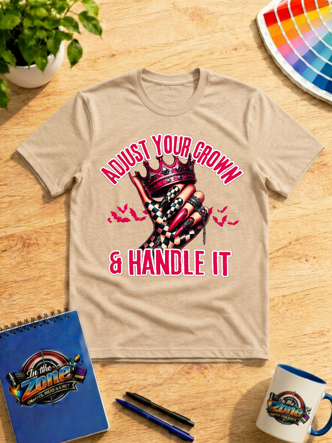 Adjust Your Crown & Handle It Empowerment Graphic T-Shirt