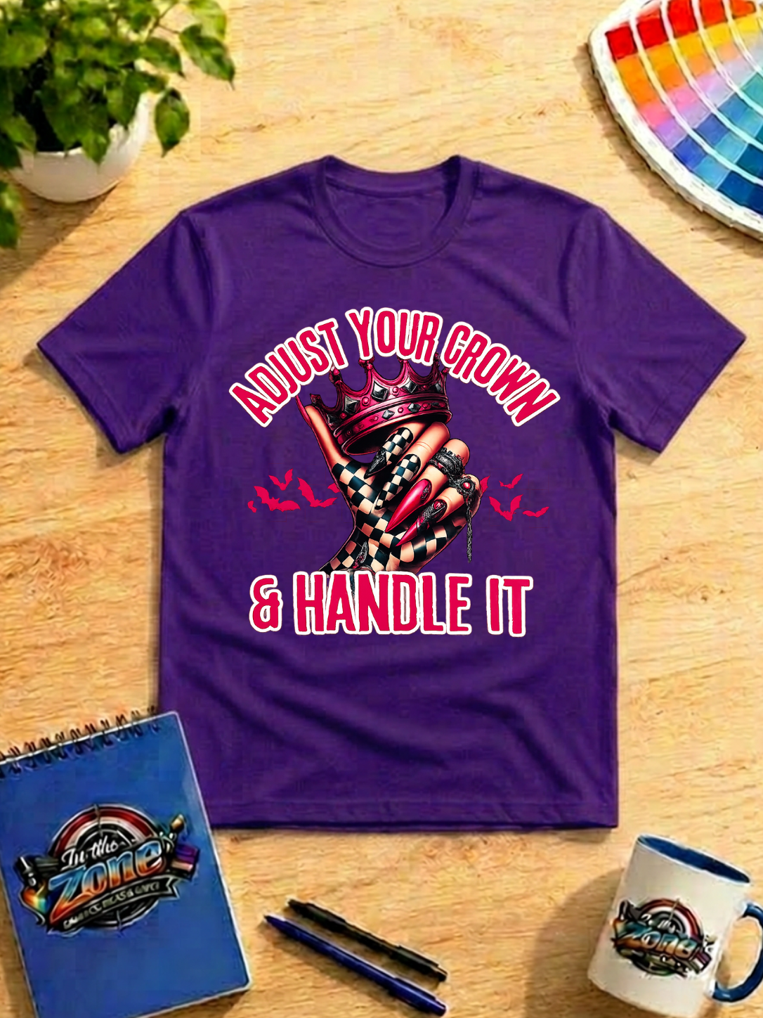 Adjust Your Crown & Handle It Empowerment Graphic T-Shirt