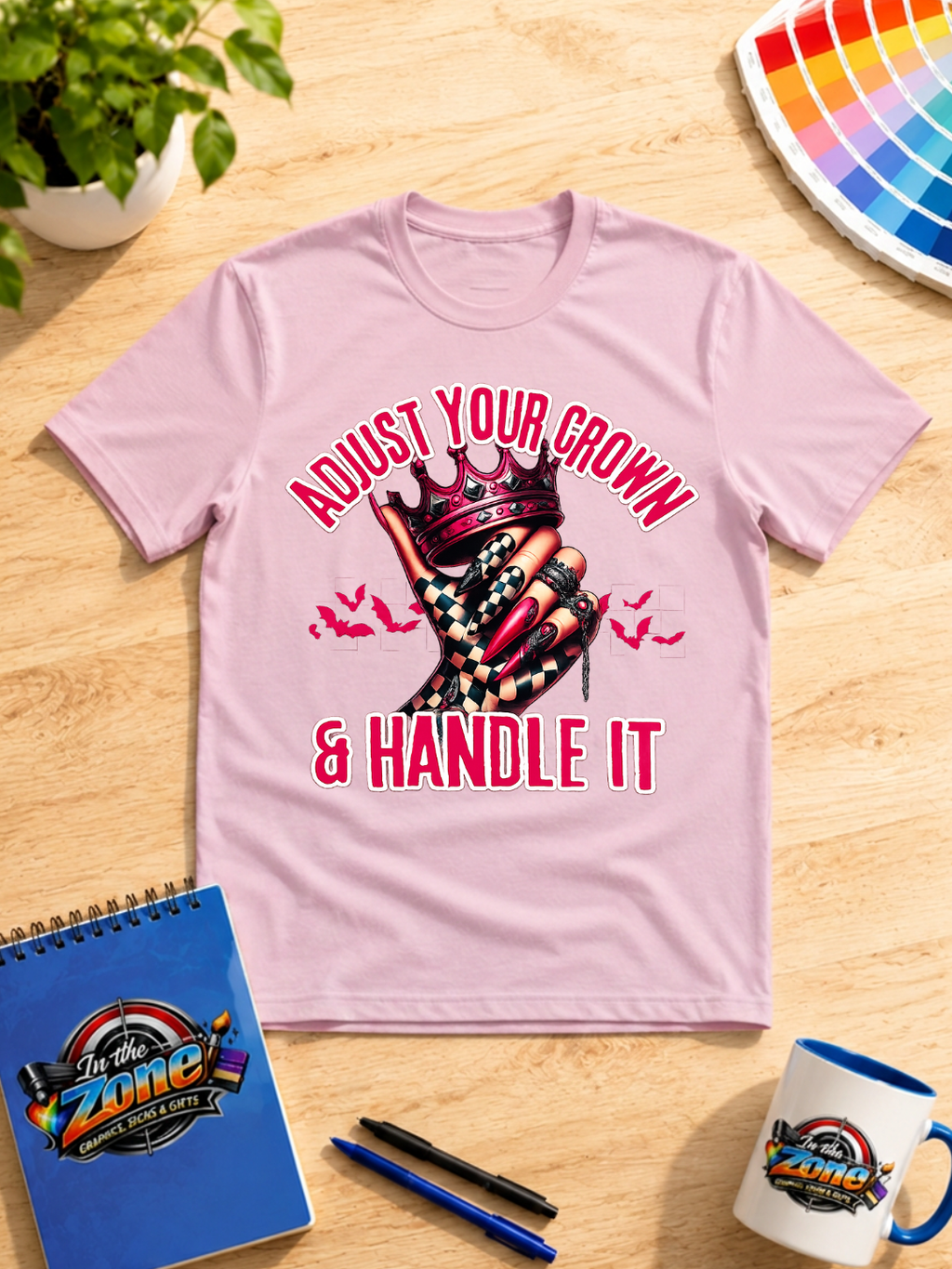 Adjust Your Crown & Handle It Empowerment Graphic T-Shirt